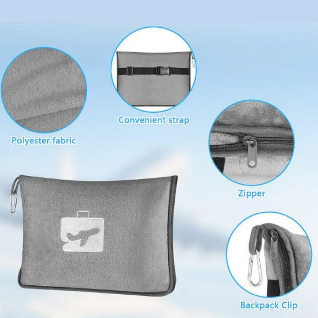 2-in-1 Portable Travel Blanket and Pillow - Image 3