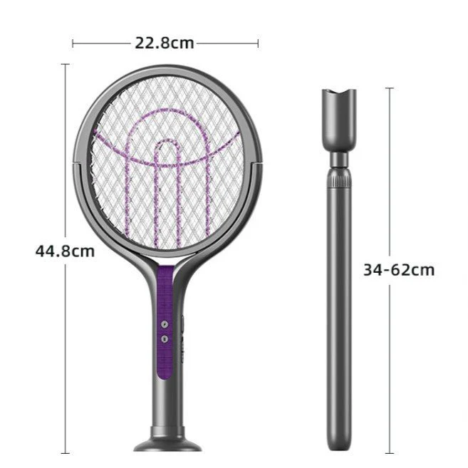 2-in-1 Retractable Electric Mosquito Killer Lamp & Swatter (62cm) - Image 6