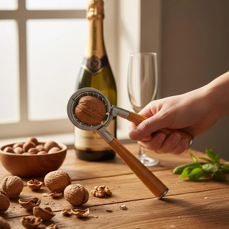 2-in-1 Stainless Steel Nutcracker & Champagne Opener - Image 4