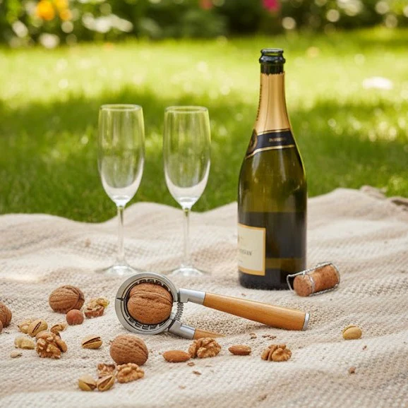 2-in-1 Stainless Steel Nutcracker & Champagne Opener - Image 5