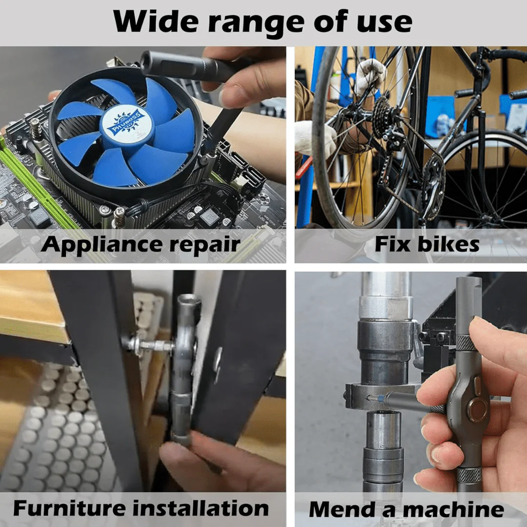 24 in 1 Multi-Purpose Ratchet Screwdriver Magnetic Bits Tool Set - Image 4