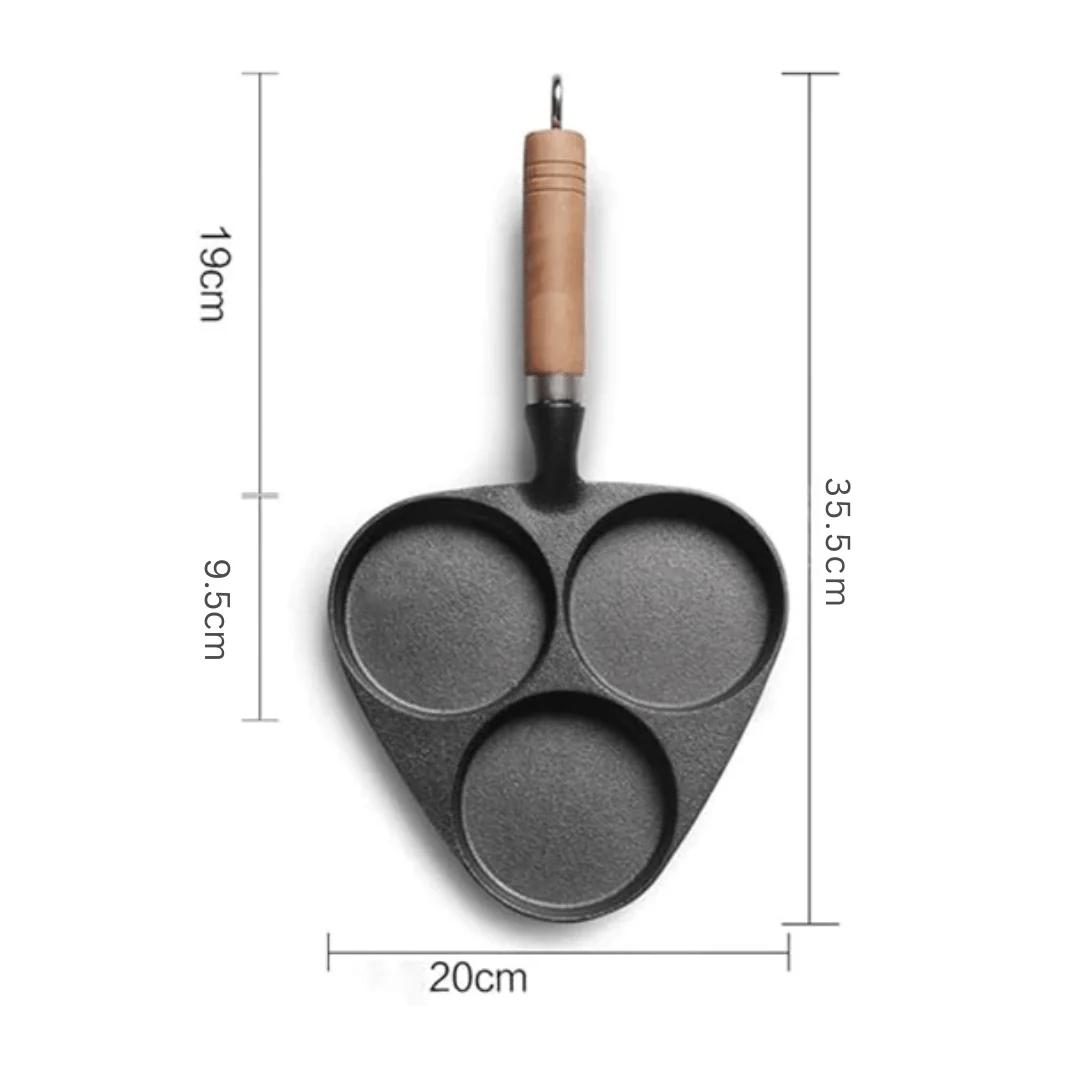 3-In-1 Cast Iron Cooking Pan (19cm) - Image 12