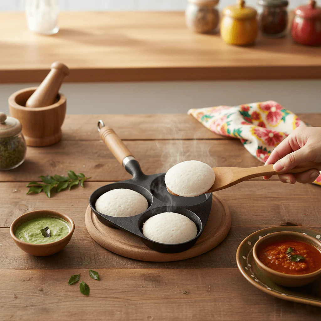 3-In-1 Cast Iron Cooking Pan (19cm) - Image 3