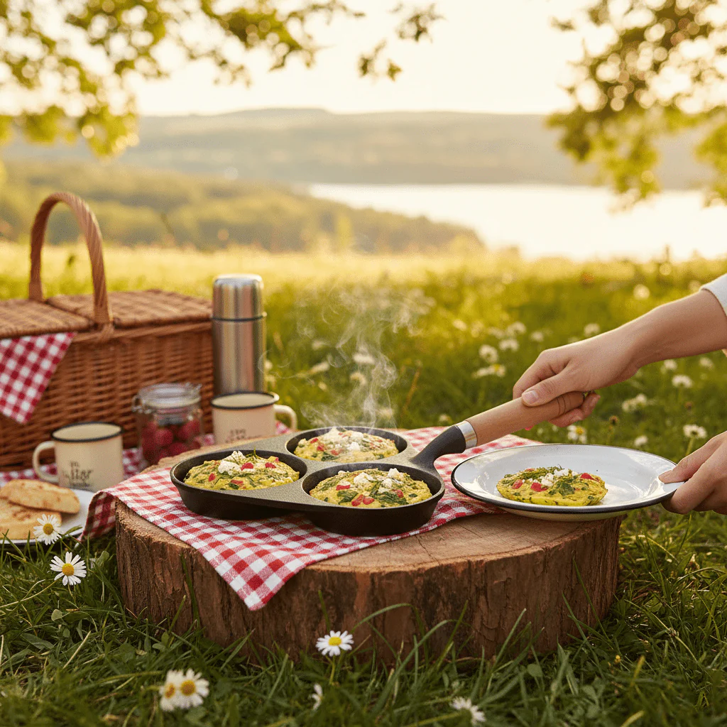 3-In-1 Cast Iron Cooking Pan (19cm) - Image 9