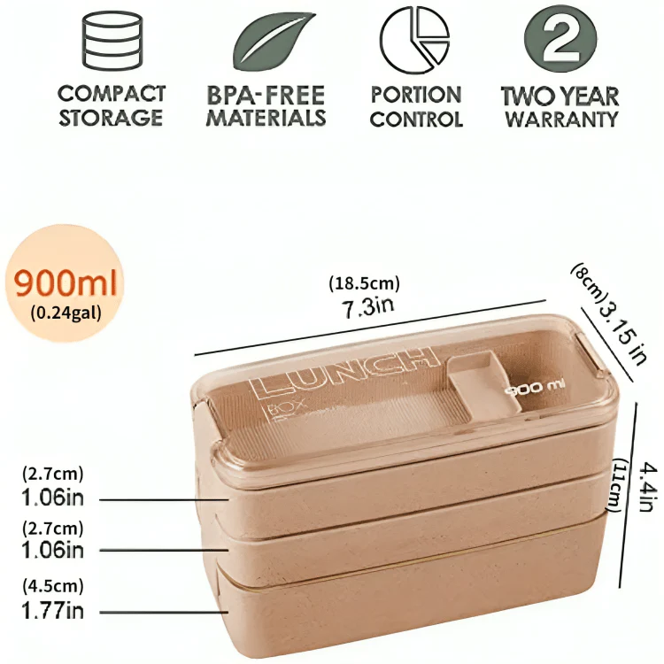 3-in-1 Compartment Containers With Spoons - Image 3