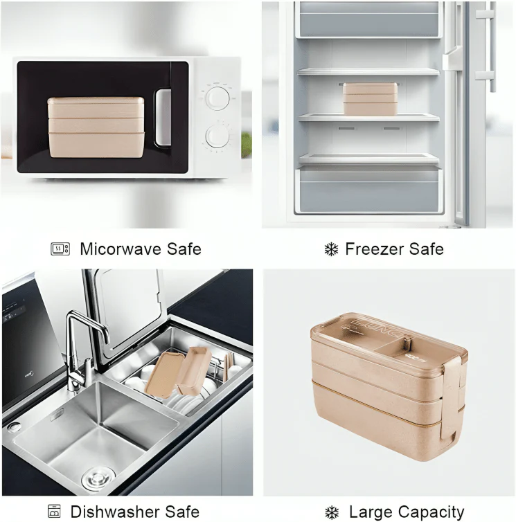 3-in-1 Compartment Containers With Spoons - Image 7