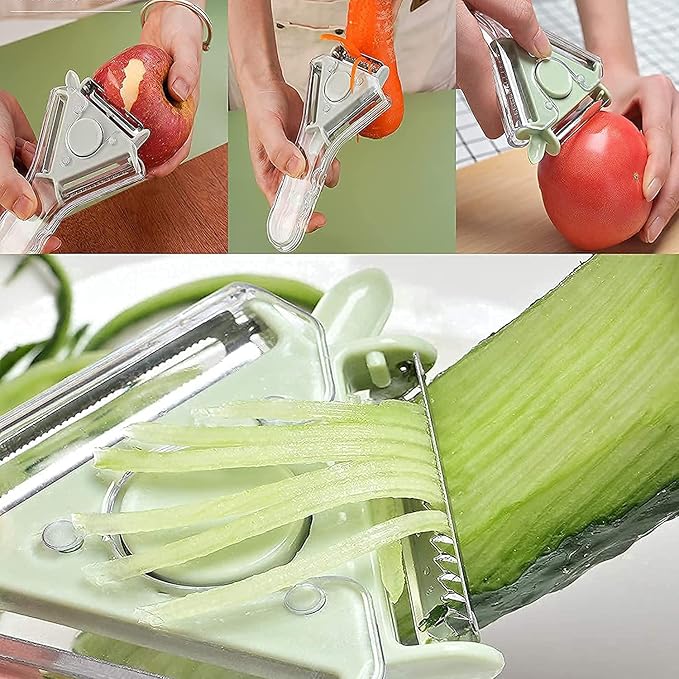 3-in-1 Fruit & Veggie Peeler with Ergonomic Handle - Image 7