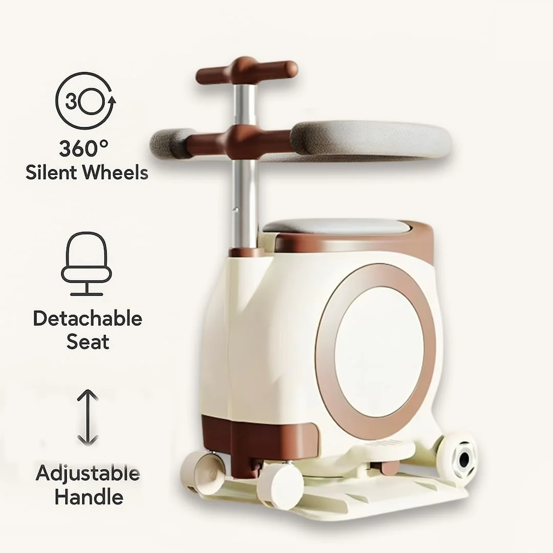 3-in-1 Multifunctional Toddler Ride-On Toy with Storage - Image 4
