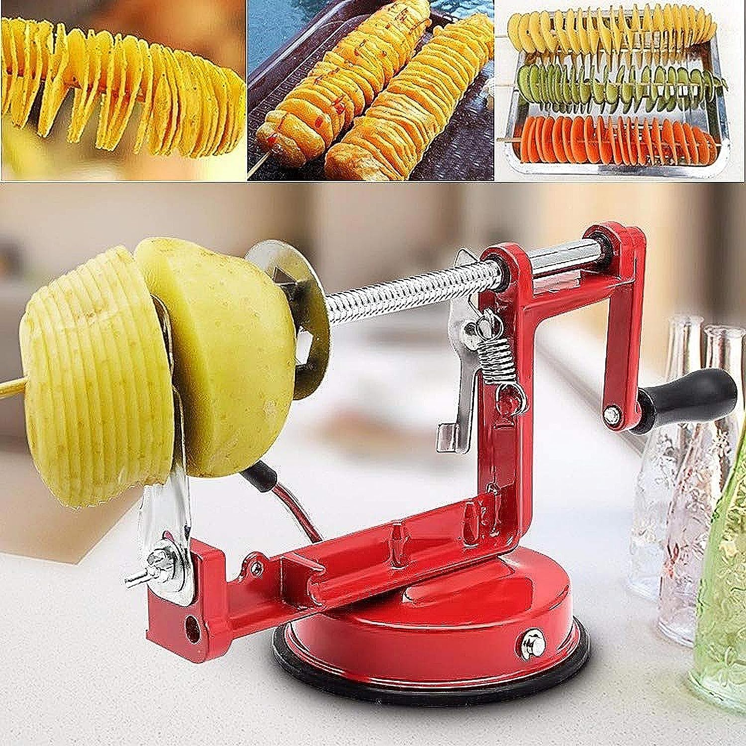3 in 1 Stainless Steel Slicer & Spiral Cutter - Image 5