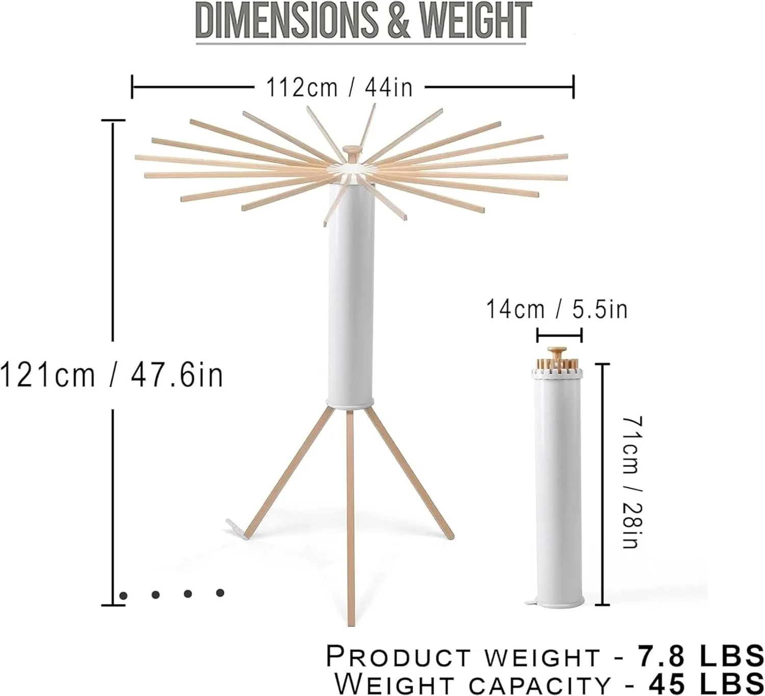 360-Degree Rotating Foldable Laundry Drying Rack - Image 10