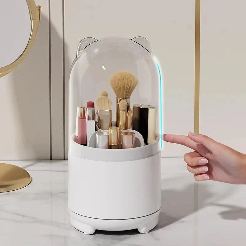 360° Dust-Proof Rotating Makeup Brush Organizer - Image 4