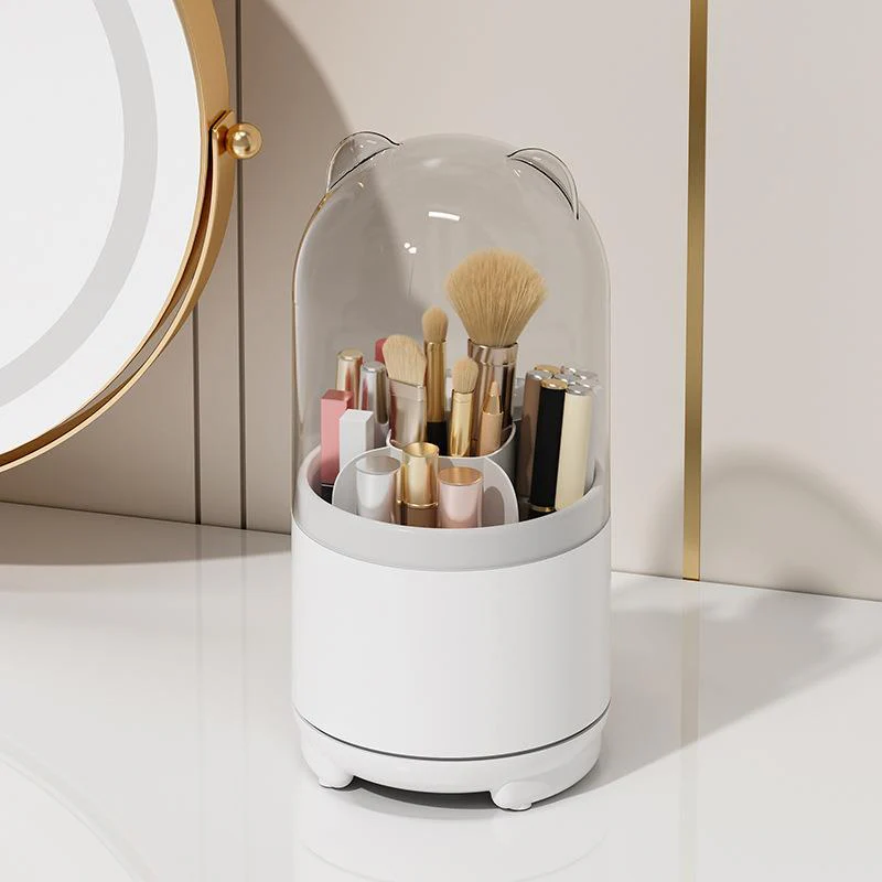 360° Dust-Proof Rotating Makeup Brush Organizer - Image 5