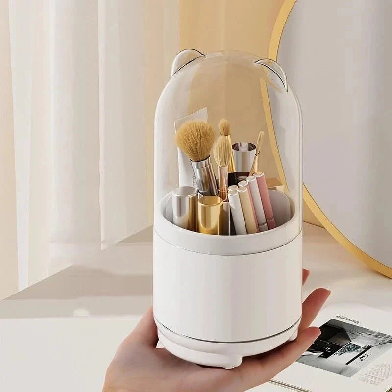360° Dust-Proof Rotating Makeup Brush Organizer - Image 6