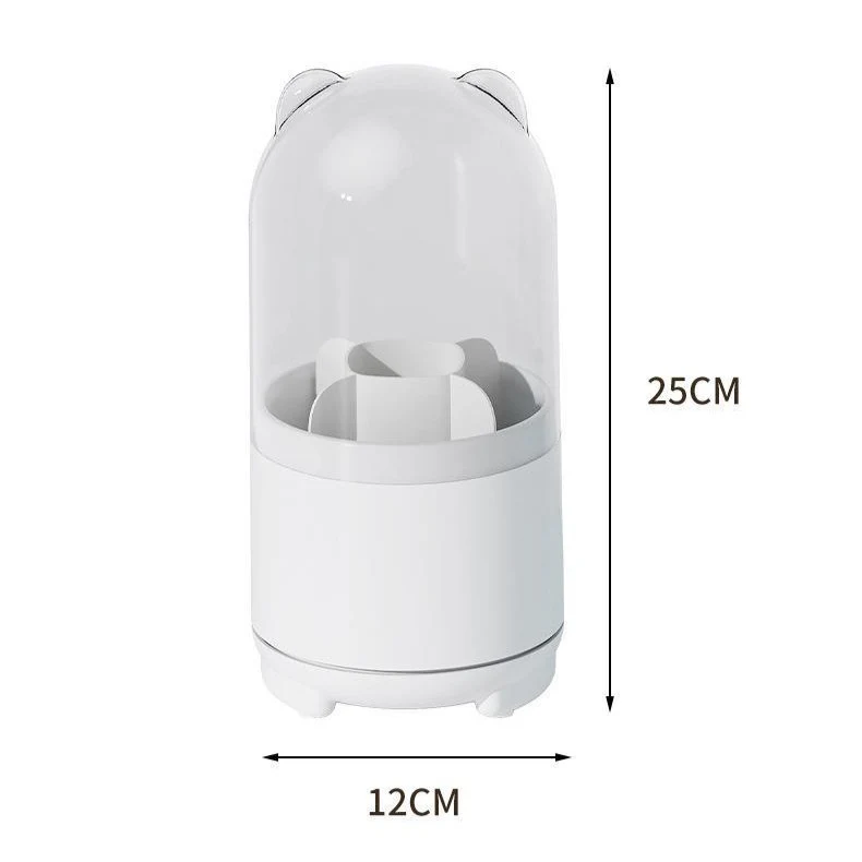 360° Dust-Proof Rotating Makeup Brush Organizer - Image 7
