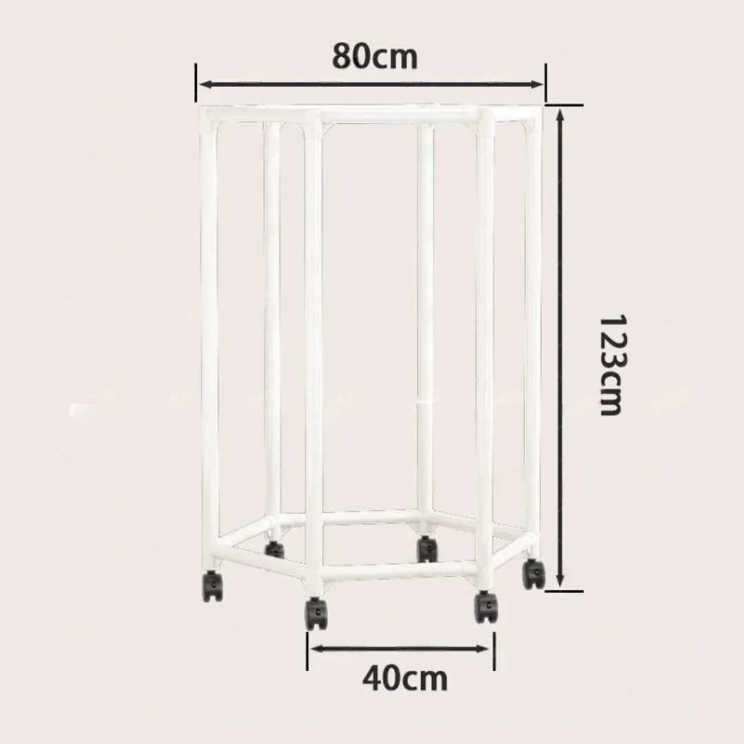 360° Rotating Hexagonal Metal Hanging Clothes Rack - Image 6