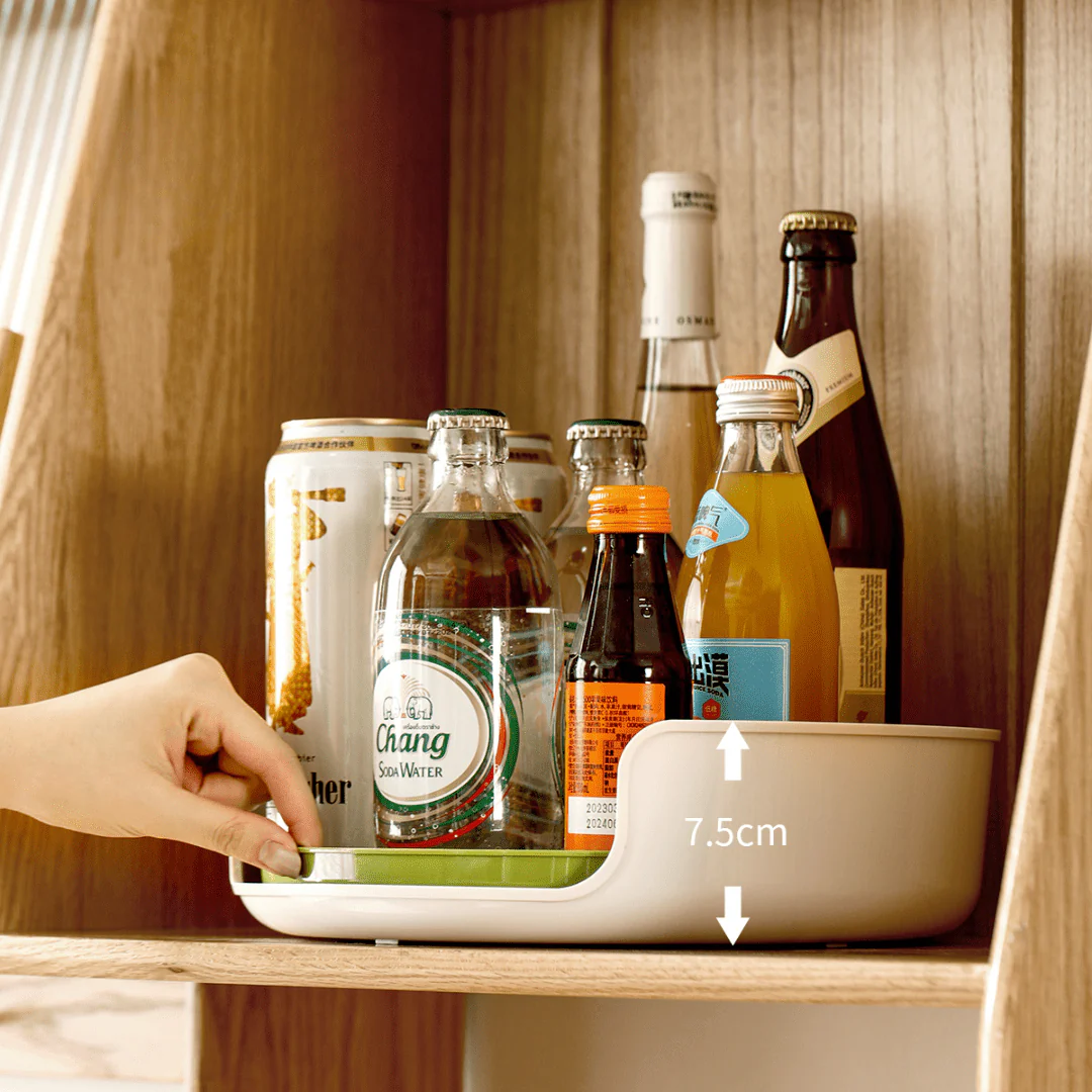 360° Rotating Open Kitchen Storage Tray for Bottles(28cm) - Image 4