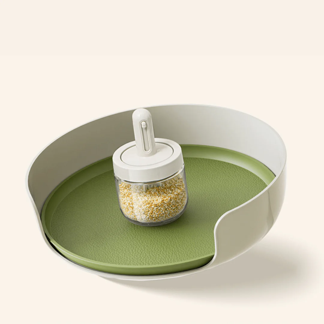 360° Rotating Open Kitchen Storage Tray for Bottles(28cm) - Image 6