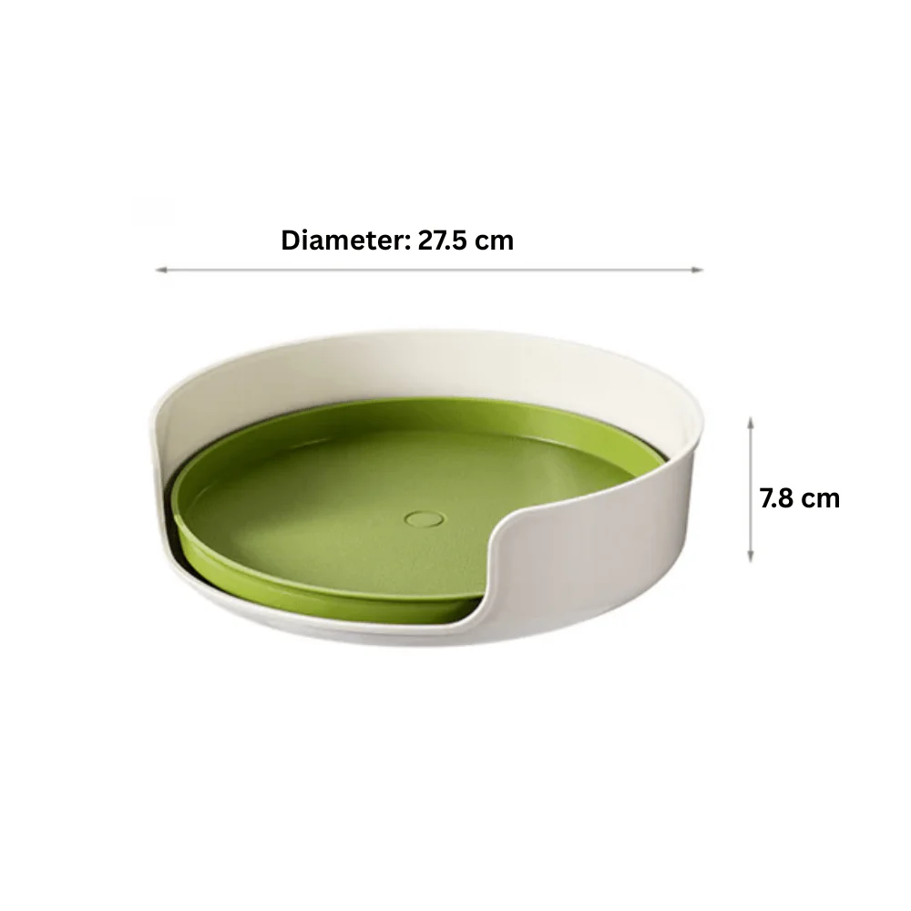 360° Rotating Open Kitchen Storage Tray for Bottles(28cm) - Image 7