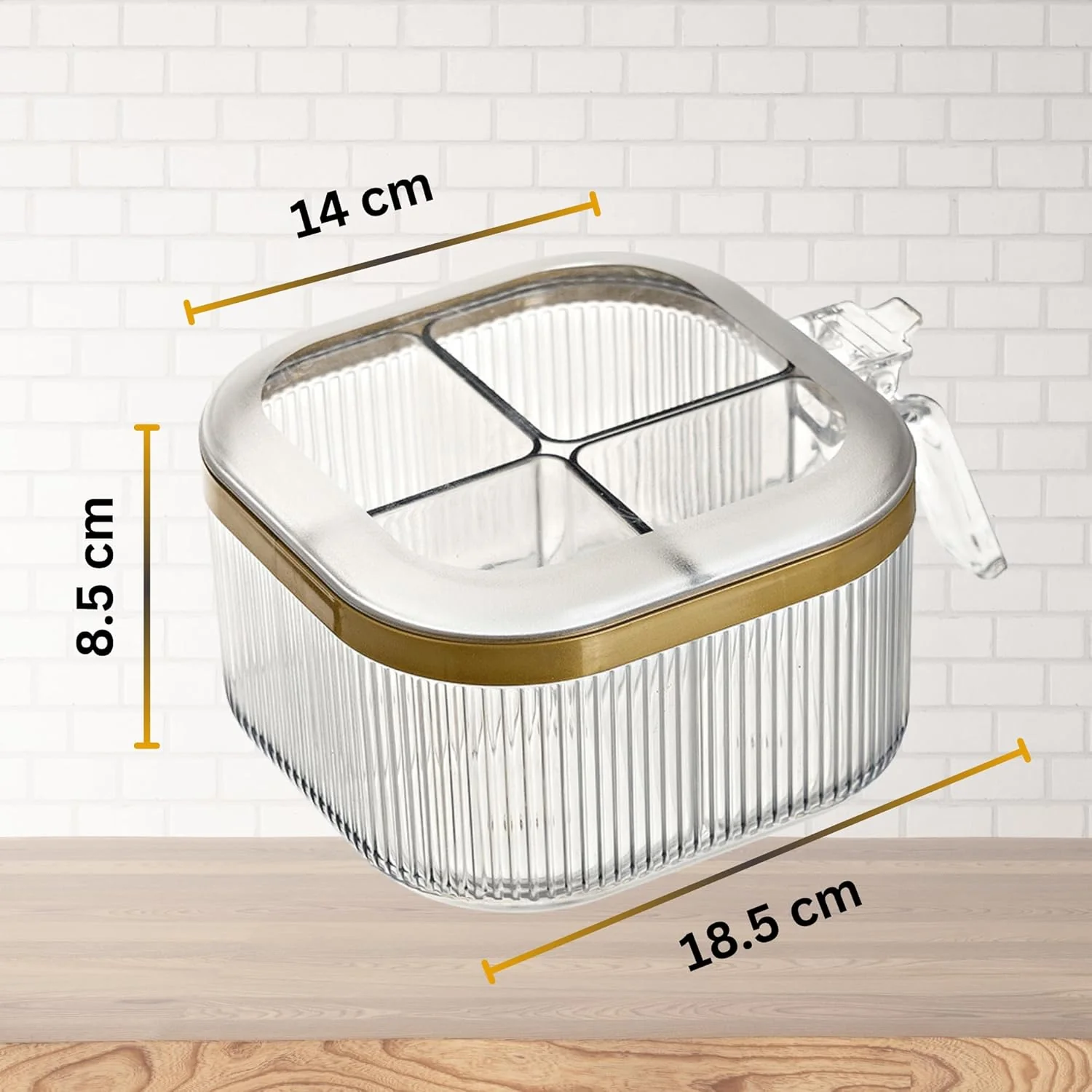 4-Compartment Airtight Kitchen Organizer - Image 9