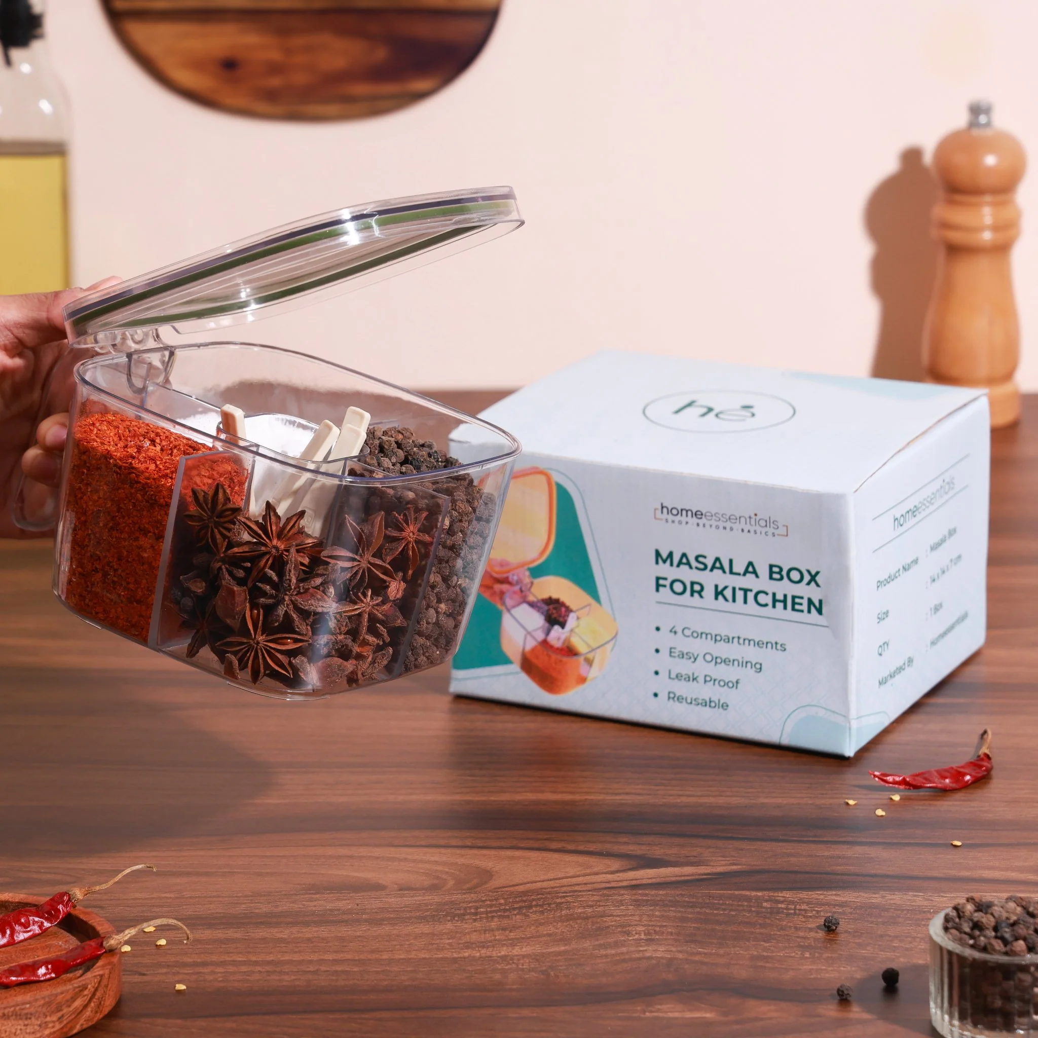 4 Compartments Sealed Seasoning Box - Image 6