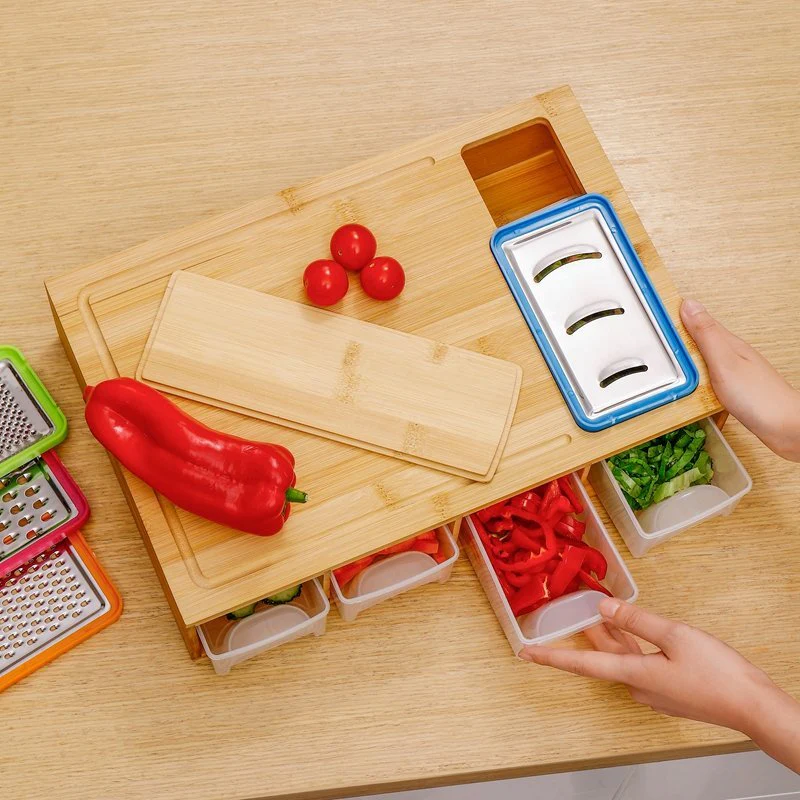 4 Containers With Wooden Chopping Board - Image 5