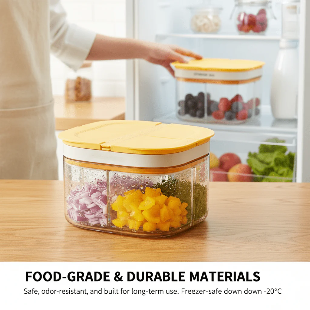 4-Grid Airtight Food Prep & Spice Container - Image 4