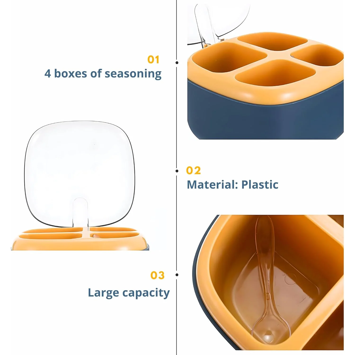 4-in-1 Clear View Spice Organizer - Image 6