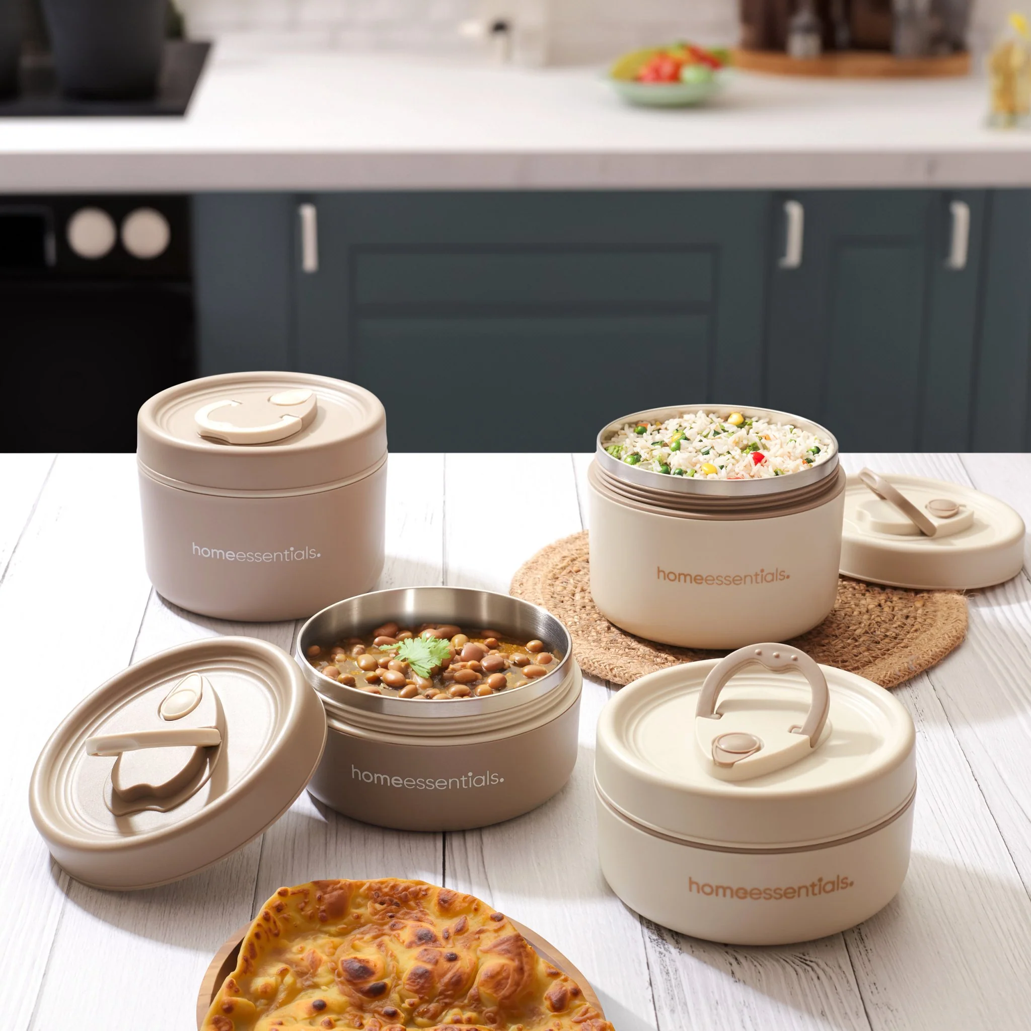 4 Pcs Portable Insulated Lunch Container Set with Bag - Image 3