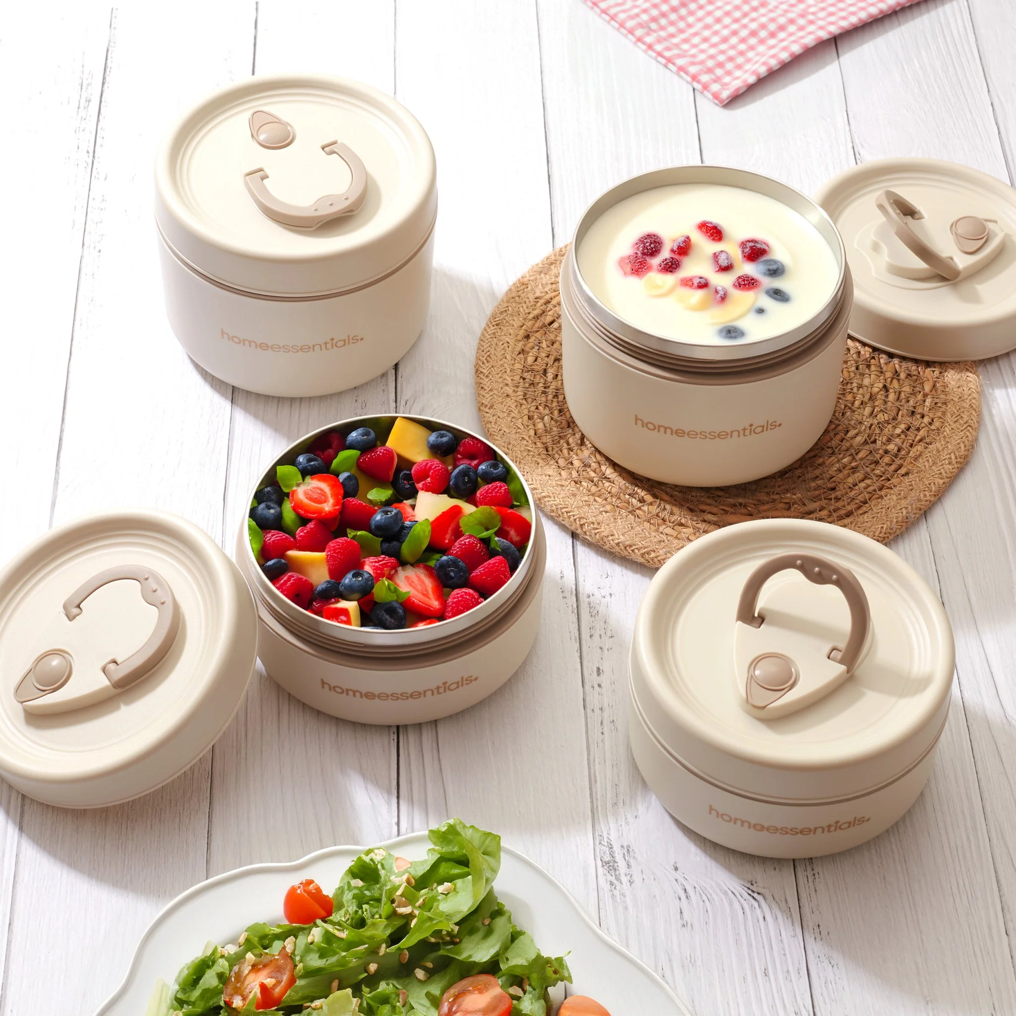 4 Pcs Portable Insulated Lunch Container Set with Bag - Image 4