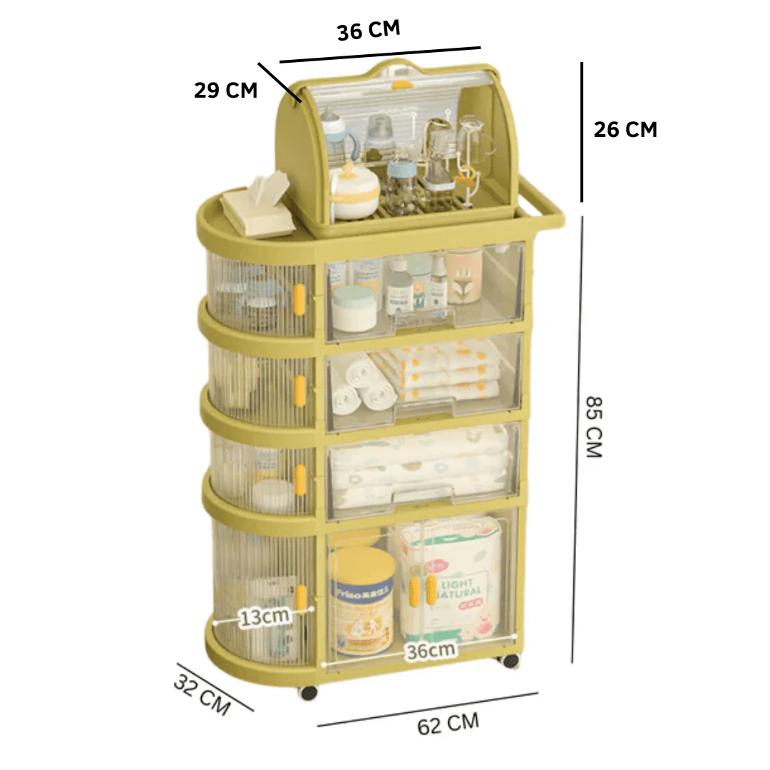 4 Tier Multi-Functional Storage Cart With Wheels - Image 6