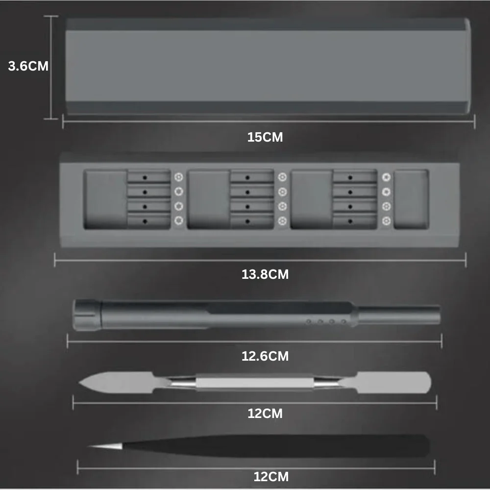 46-in-1 Compact Precision Screwdriver Set with Push Eject - Image 10