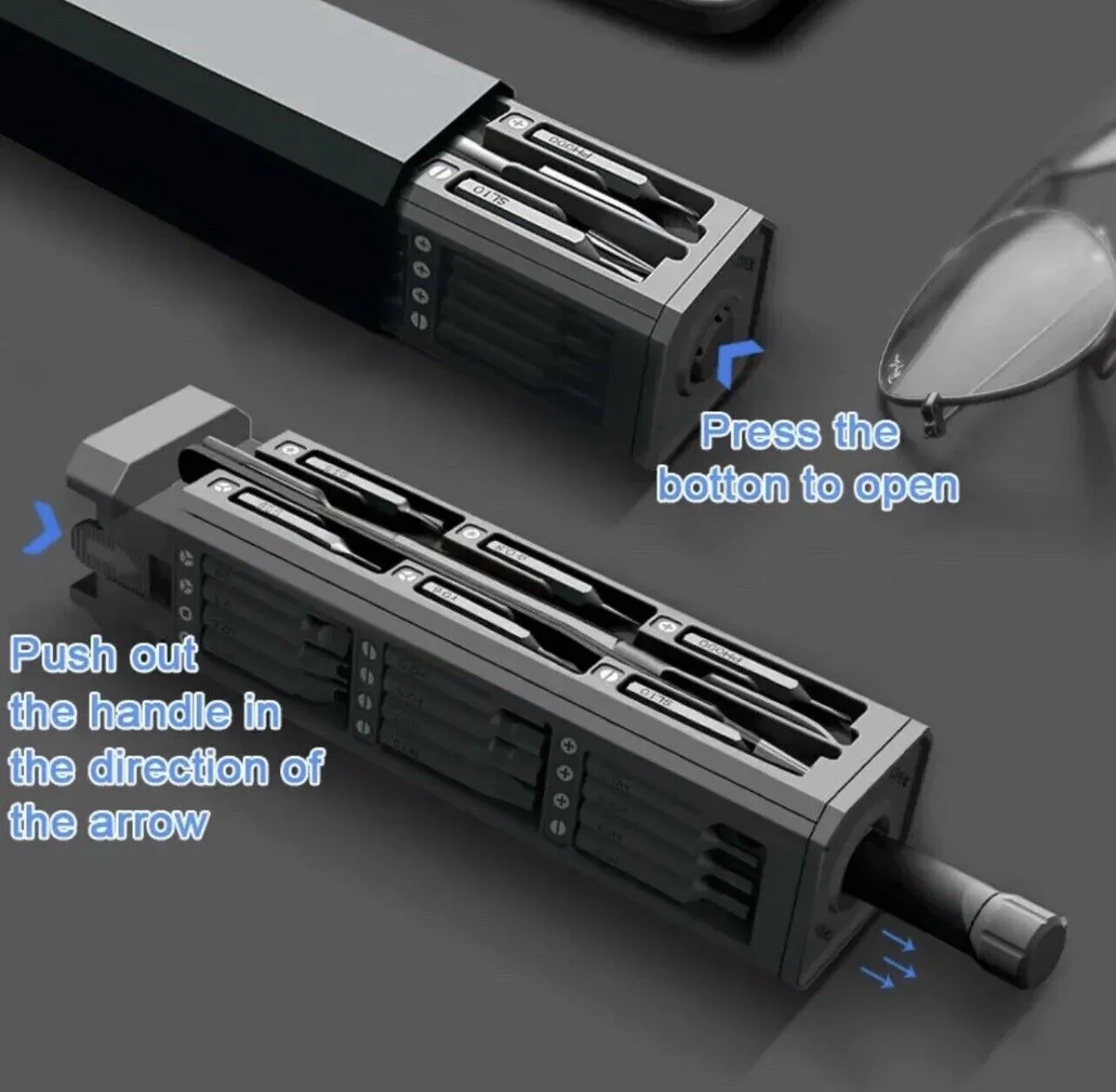 46-in-1 Compact Precision Screwdriver Set with Push Eject - Image 5