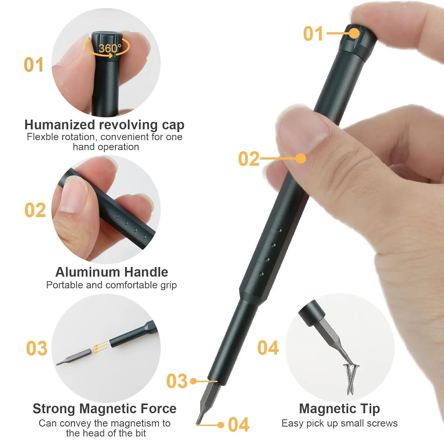 46-in-1 Compact Precision Screwdriver Set with Push Eject - Image 9