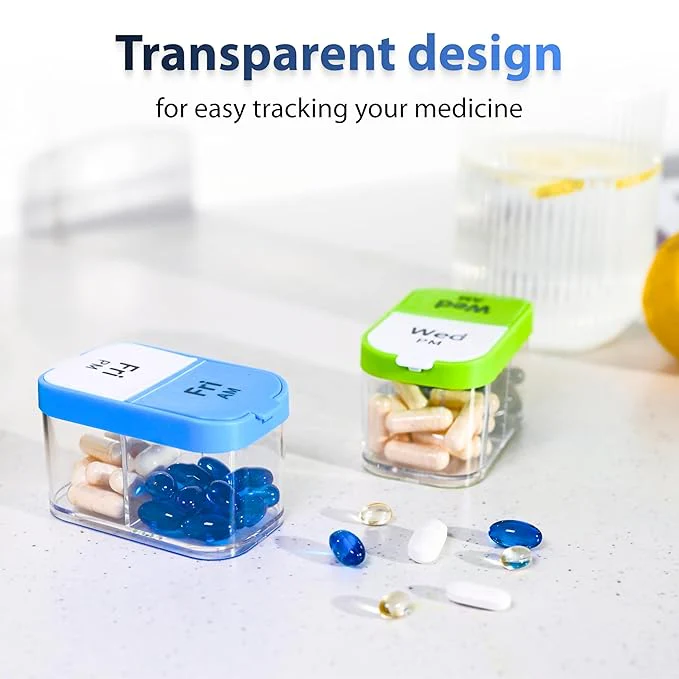 7-Compartments Twice-A-Day Portable Medicine Organizer - Image 4