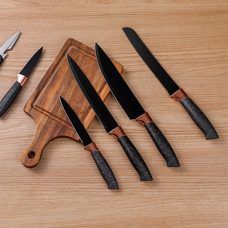 Premium Stainless Steel Knife Set With Block - Image 5