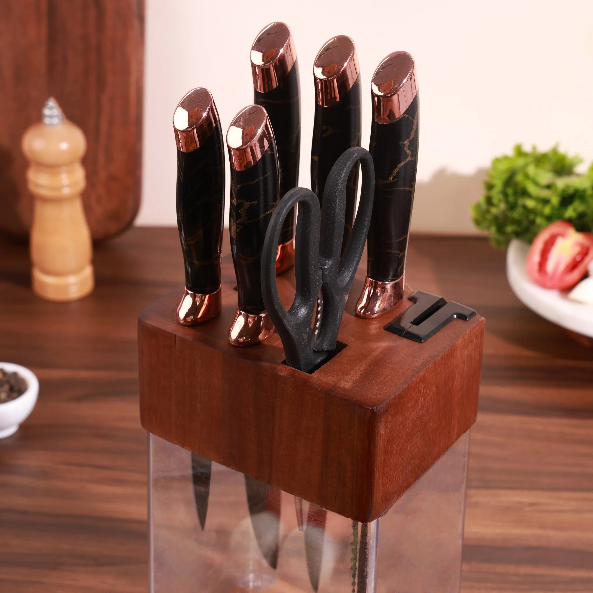Premium Stainless Steel Knife Set With Block - Image 6