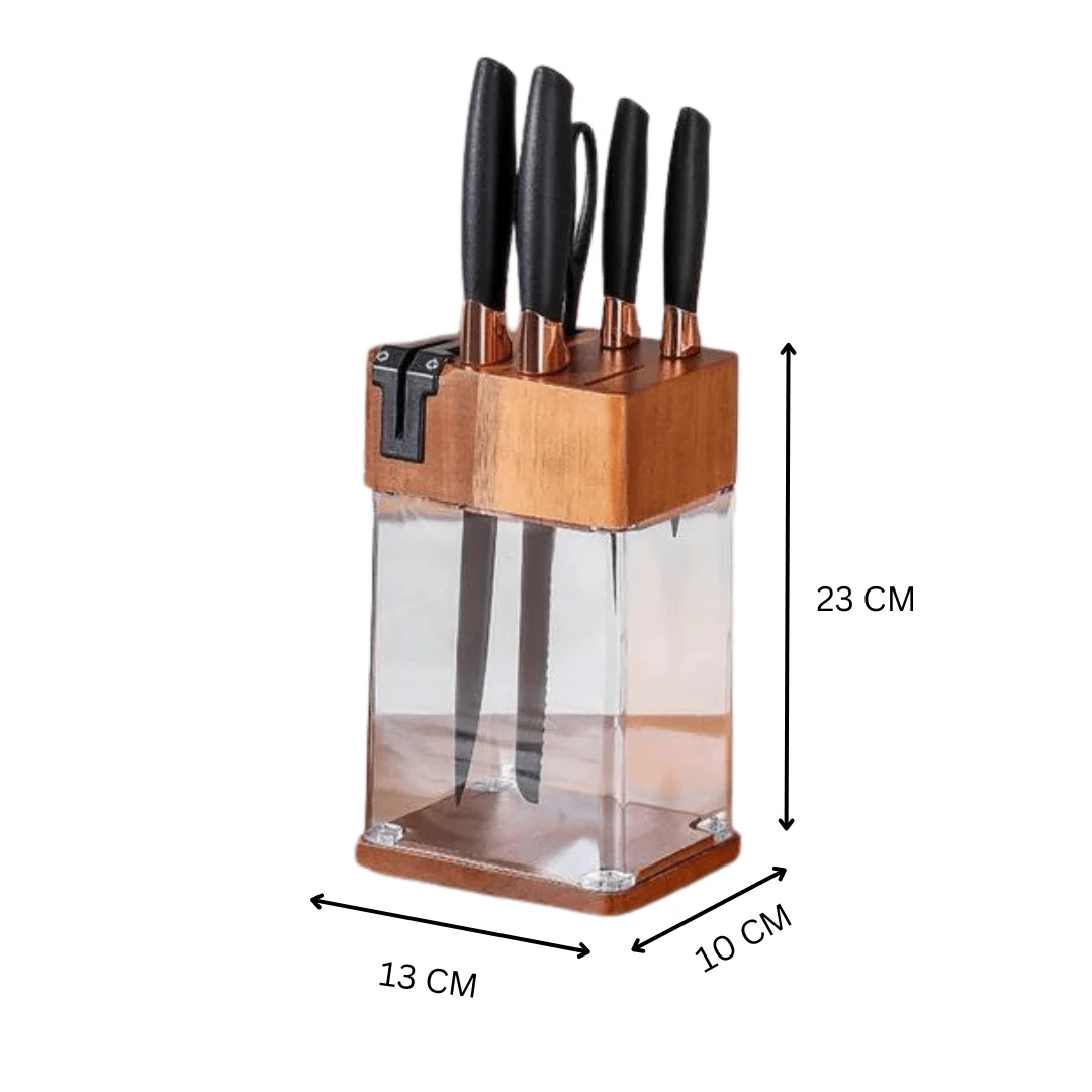 Premium Stainless Steel Knife Set With Block - Image 7
