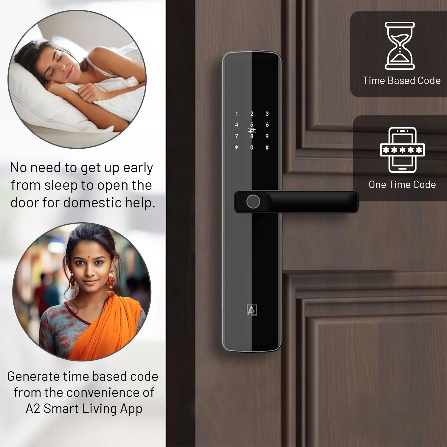 A2 Alpha 10 Smart Digital Door Lock with 7-Way Unlocking Features - Image 7