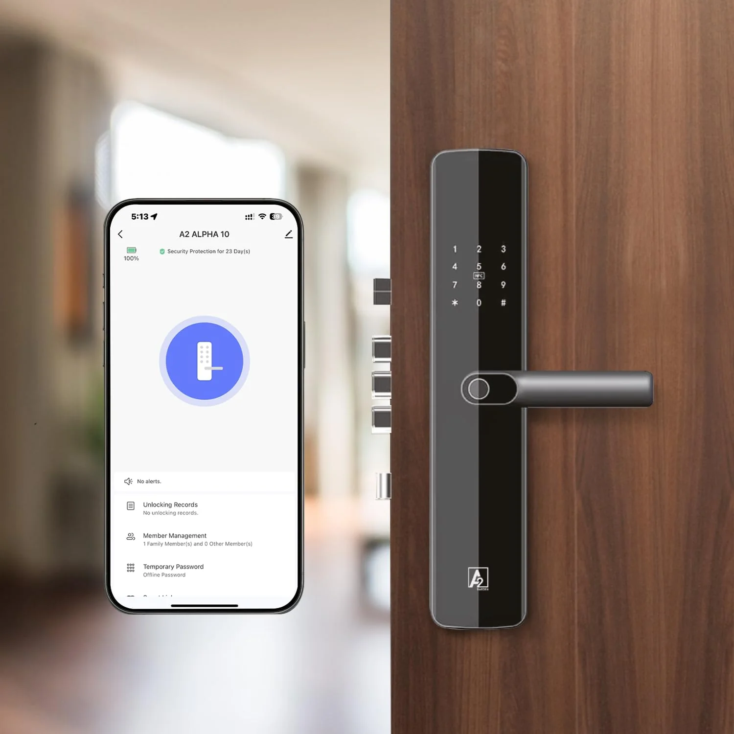 A2 Alpha 10 Smart Digital Door Lock with 7-Way Unlocking Features - Image 8