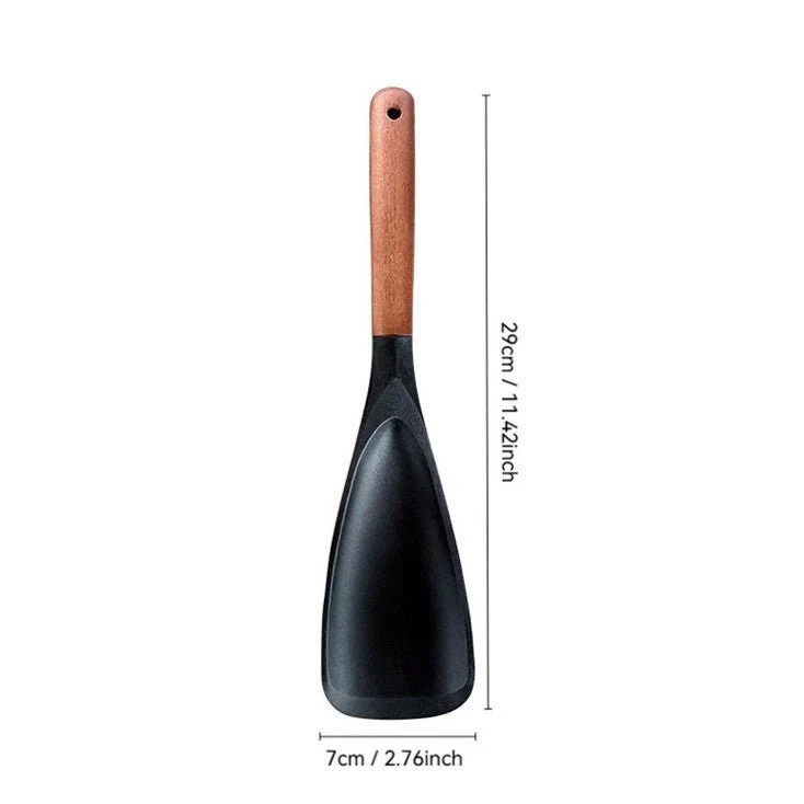 Acacia Handle Non-stick Silicone Cooking Spatula(29cm) - Image 6