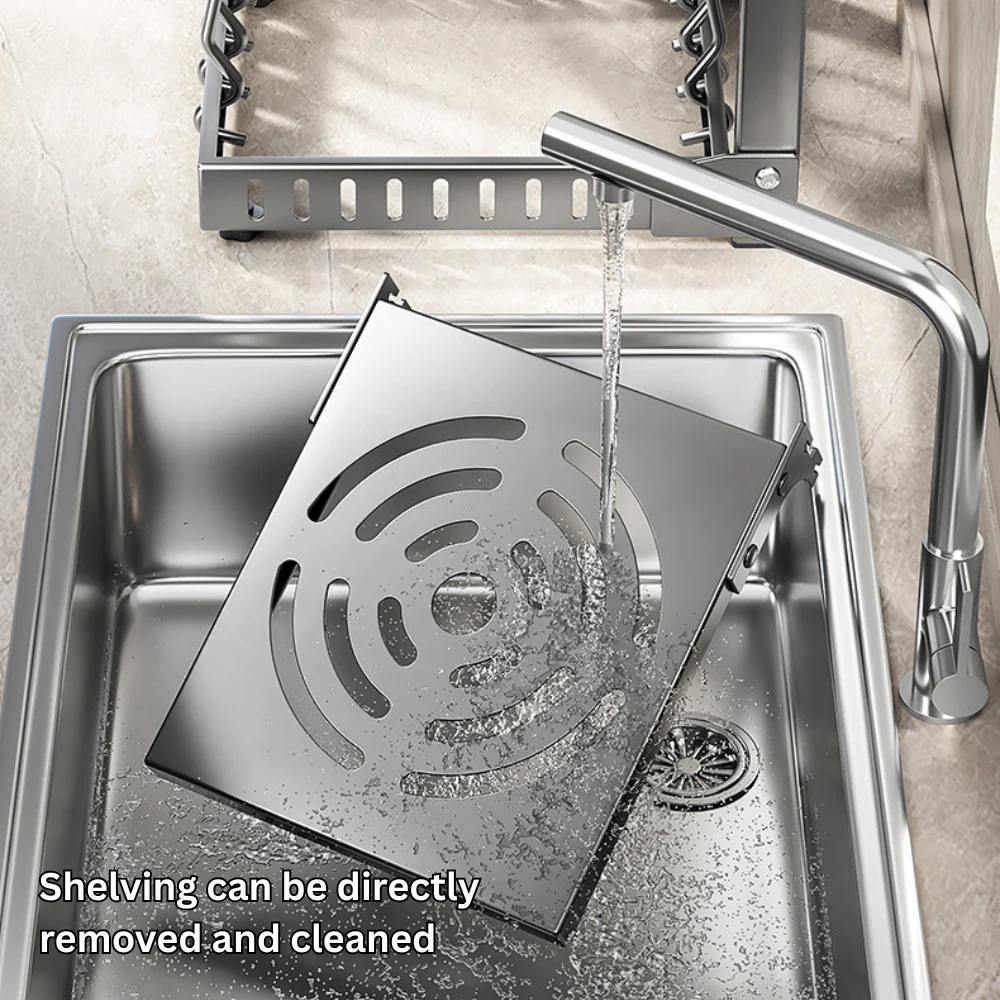 Adjustable 7-Tier Heavy-Duty Pot and Pan Organizer Rack - Image 3