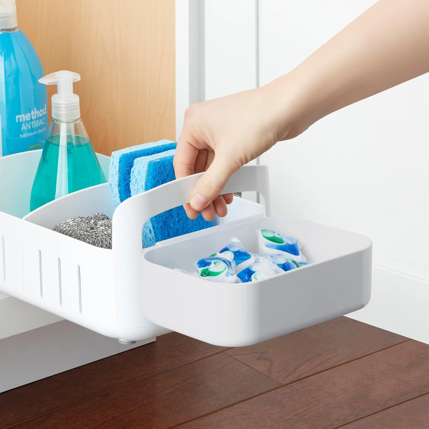 Adjustable Compartments Rolling Storage Organizer - Image 3