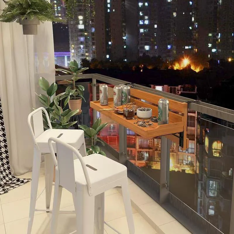 Adjustable Hanging Balcony Coffee and Flower Table - Image 3