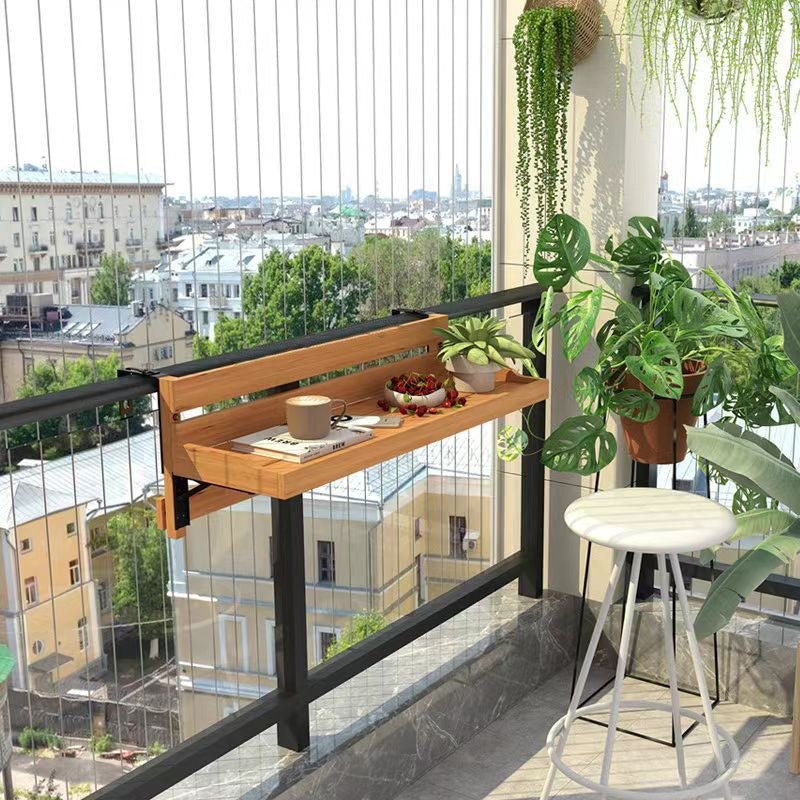 Adjustable Hanging Balcony Coffee and Flower Table - Image 4