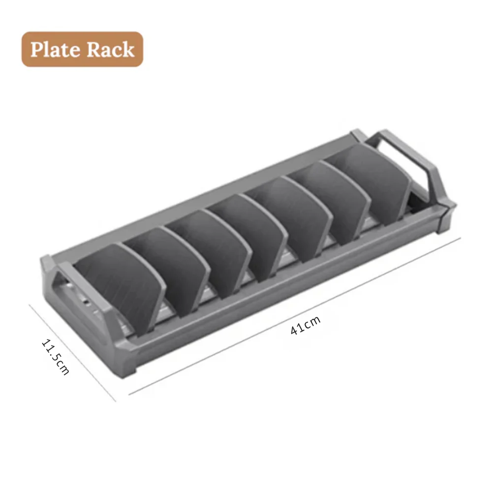 Adjustable Kitchen Drawer Dish Drying Rack with Drain Tray - Image 7