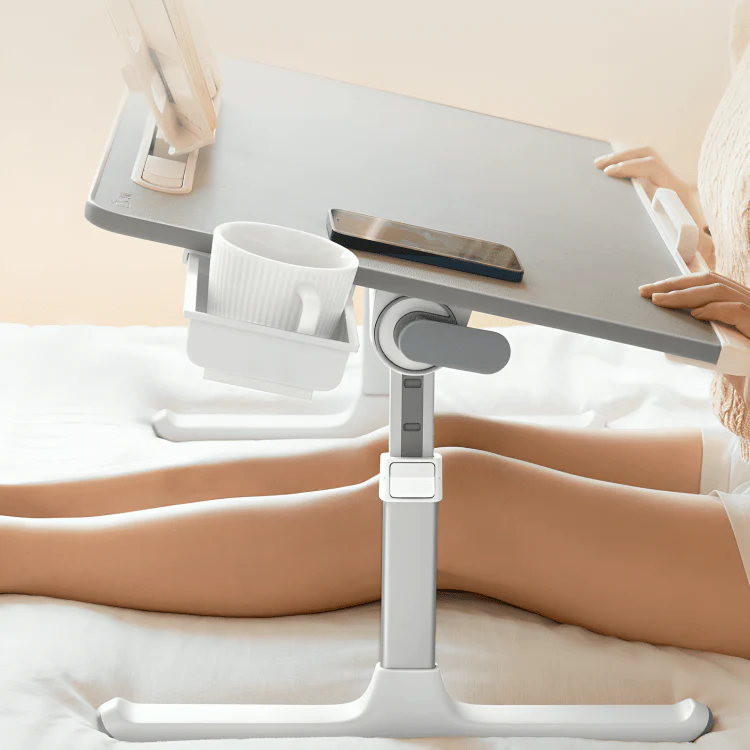 Adjustable Laptop Bed Desk with LED Lamp & Foldable Design (60cm) - Image 3