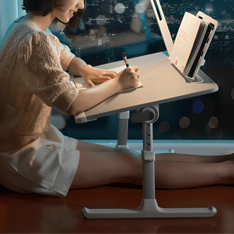 Adjustable Laptop Bed Desk with LED Lamp & Foldable Design (60cm) - Image 4