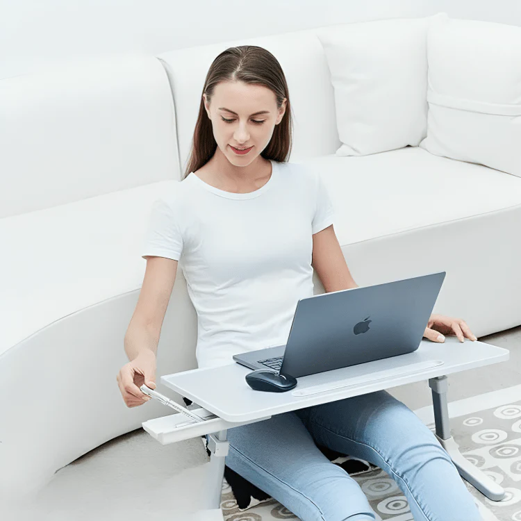 Adjustable Laptop Bed Desk with LED Lamp & Foldable Design (60cm) - Image 6