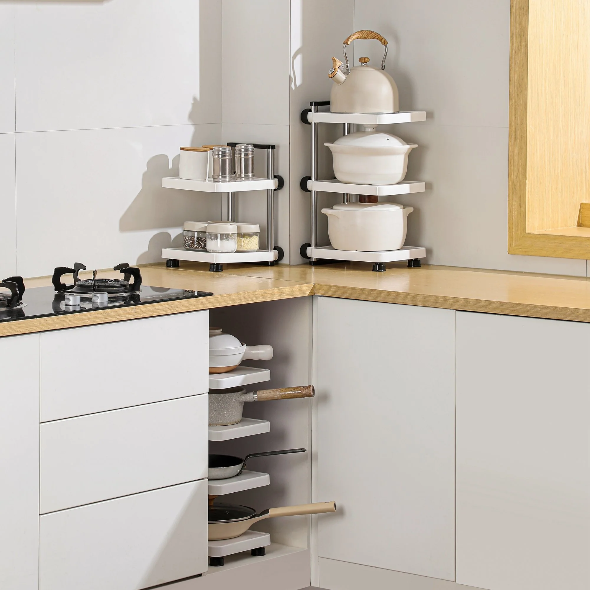Adjustable Multi-Tier Kitchen Organizer Rack - Image 4