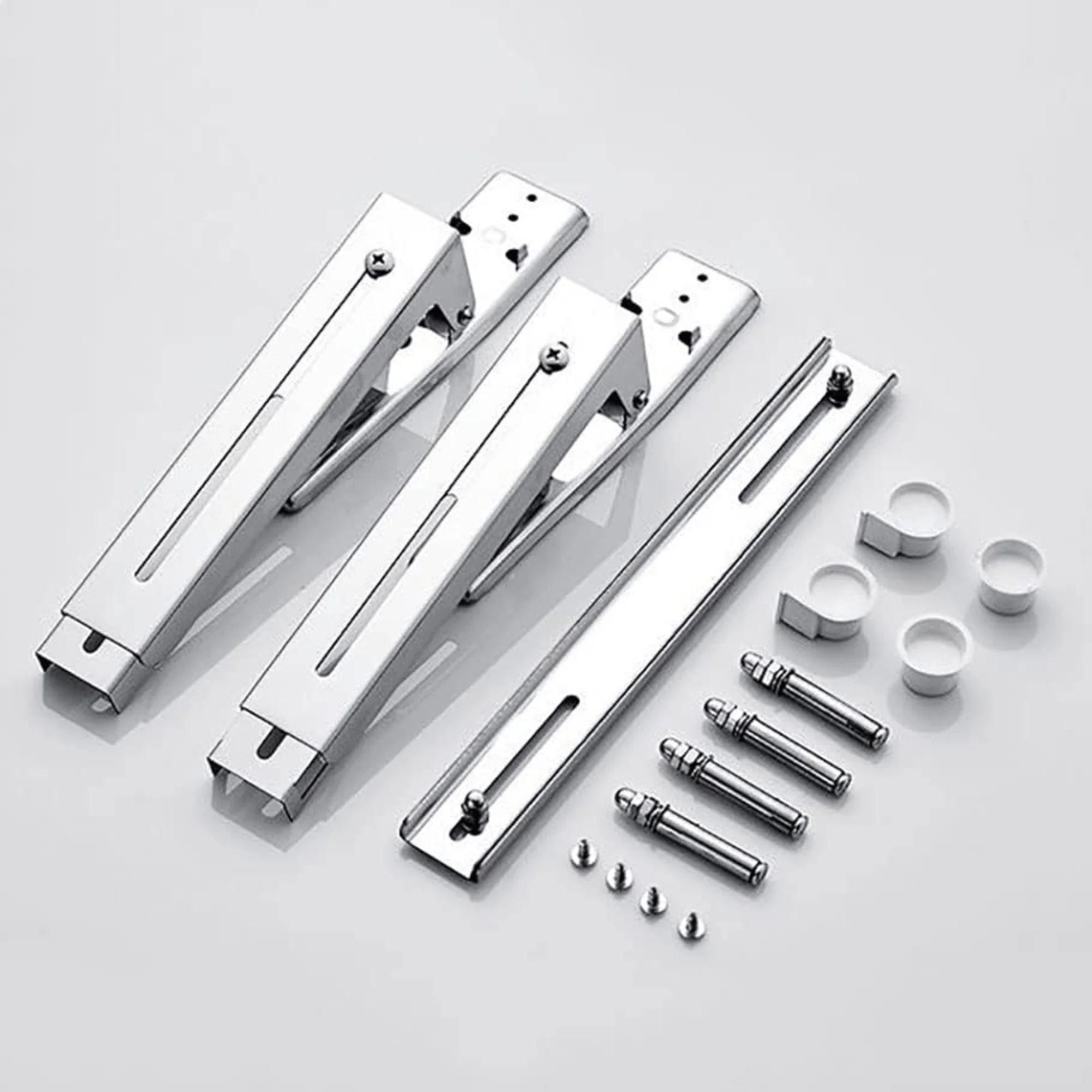 Adjustable Wall-Mounted Stainless Steel Microwave Oven Rack Shelf - Image 4